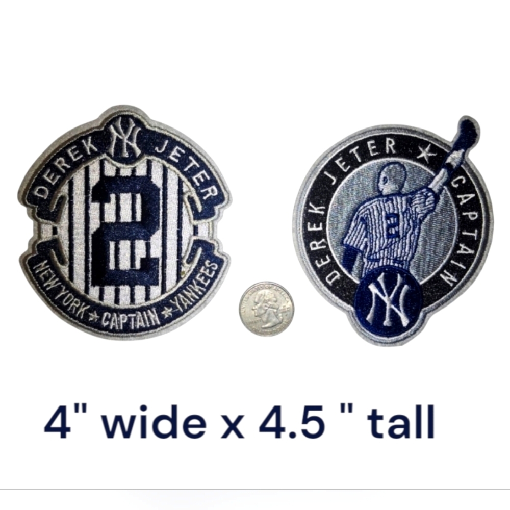 NY Yankees Derek Jeter Retirement Commemorative Iron on patch 2 pcs